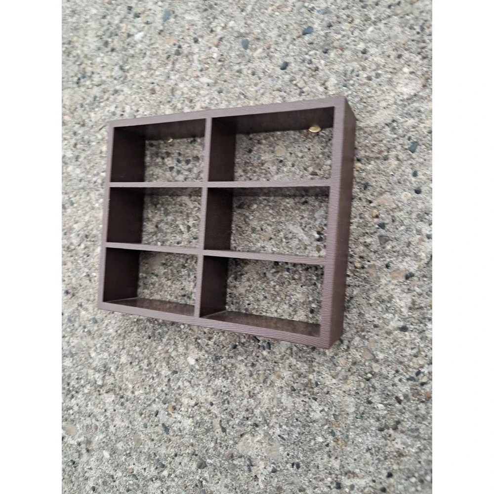 Miniature Wooden Display Shelf Hanging 6 Hole 6